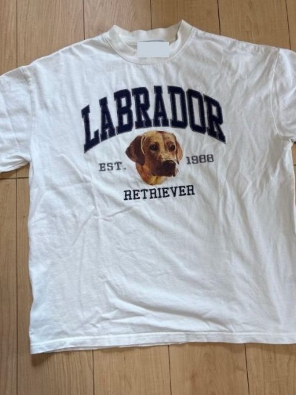 Labrador Retriever Graphic Reprint T Shirt - White